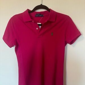 pink polo ralph lauren - the skinny polo. pink size small 

new with tags